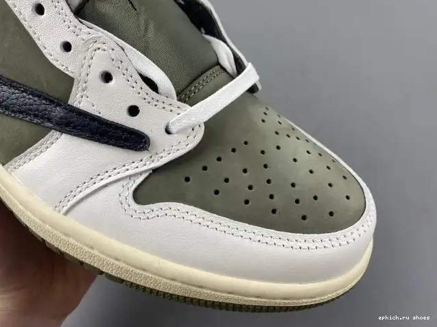 Cheap SCOTT OG AIR 1 JORDAN LOW DM7866-200 TRAVIS X MEDIUM OLIVE 0503
